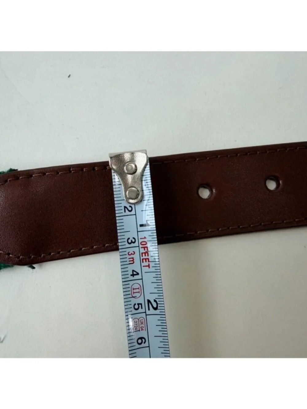Reel Point Shelter woven Canvas Belt Green Men's Size 36
